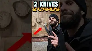 5X World Champion Knife Thrower VS 2 Cards Challenge