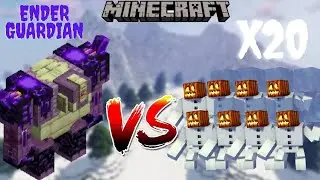 ENDER GUARDIAN vs 20 Mutan Snow Golem