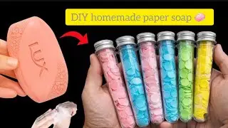 DIY homemade paper soap 🧼 easy to make so don't skip the video and watch fully 