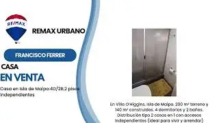 Casa en Isla de Maipo:4D/2B,2 pisos independientes