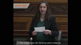 Jessica Bell of NDP raises and recognizes Karima's case and works at Ontario Legislative Assembly