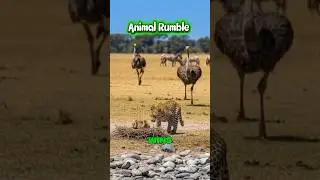 Epic Showdown: Ostrich vs Leopard in the Wild Savannah! #animals #wildlife #lion #facts