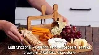 Bamboo Cheese Board and Knife Set - 14x11