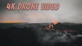 Iceland Volcano Eruption — Majestic 4K Drone Footage (Video Recorded in June)