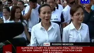 Supreme Court to announce final decision on Sen. Grace Poe&rsquo;s disqualification case this Saturday