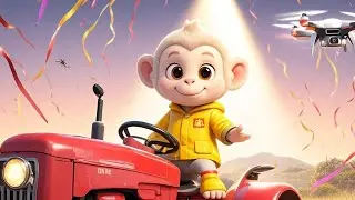 Monkey Neo Uses a Drone to Protect His Cabbage Farm from a Locust Swarm! 🐒🚁