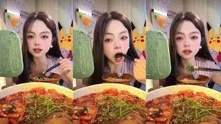 ASMR SPICY HOT POT MUKBANG & GIANT ICE CREAM Eating Show | Chinese Food Girl