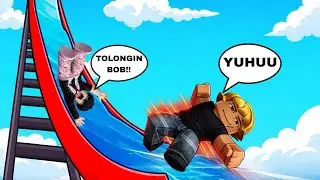 meluncur untuk menjadi kaya raya di Roblox - high slide 