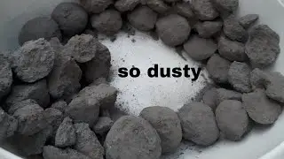 ASMR:so dusty pure charcoal smashing with long sifting/dust play/ so satisfying/request:dear Drishti