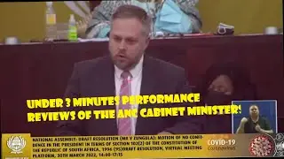Under 3 Minutes Performance Review of ANC Cabinet Ministers!