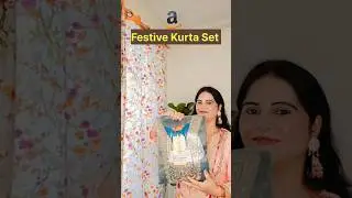 Amazon festive kurta set💞|Amazon party wear kurta set haul|#shotrs#amazonkurtahaul#festivalkurtaset