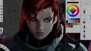Mass Effect Drawing - Part 1 [Femshep and Javik]