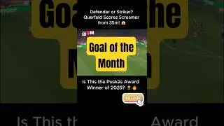 Leopold Querfeld's 35-meter rocket Goal#shorts #football #soccer #bundesliga #puskasaward #goals