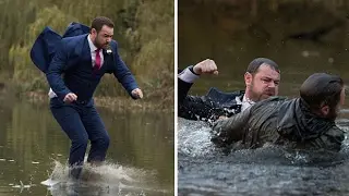 EastEnders - Mick Carter Vs. Dean Wicks Final Fight (1st January 2016)