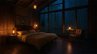 Relaxing Rain Sounds in a Cozy Bamboo House | Sleep, Study & Relax Ambience