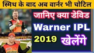 IPL 2019: David Warner Injured | Full Injury Report | Big Loss For IPL & SRH | Recovery Time