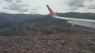 LATAM flight 2266 from Lima Jorge Chavez Airport lands at Cusco Alejandro Velasco Astete Airport