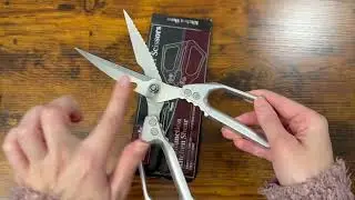 HUUSK Kitchen Scissors All Purpose - Stainless Steel Kitchen Shear, Sharp Silver Meat Scissors #ad