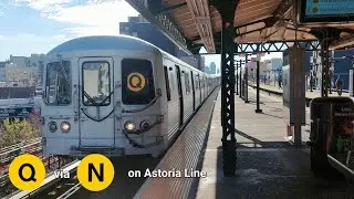 MTA New York City Subway: (Q) Trains on the Astoria Line Action [R46 & R68A] #mta