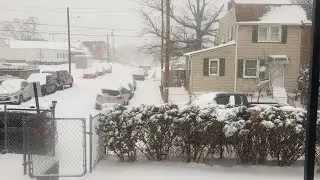 ya comenzo la tormenta invernal de nieve🇺🇸🥶 maryland EEUU
