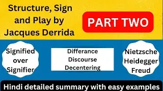 Structure Sign and Play by Derrida Part 2 | Real life easy example 100% concept