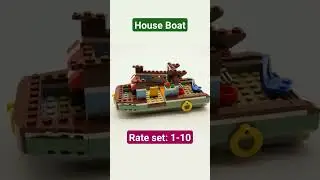 Lego Riverside Houseboat 🛥️ Satisfying Building Animation #shorts #speedbuild
