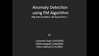 Anomaly Detection Using FM algorithm