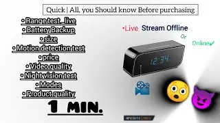 HD wifi Hidden camera Alarm Clock - Night vision, motion detection aud vid recording Detailed review
