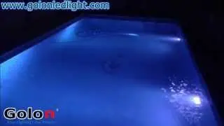 Waterproof RGB 40W wall mounted pool lights with remote control project in Spain