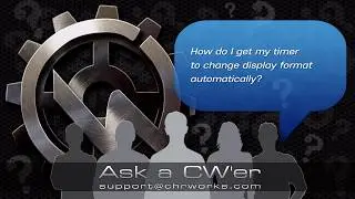 How do I get my timer to change display format automatically?