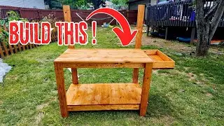 Beautiful ADDITION to the Garden| EASIEST Potting Bench BUILD EVER