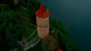 Zv&iacute;kov Castle, Czech Republic aerial footage