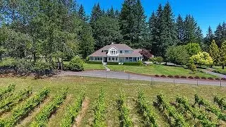 Custom Built Home with Vineyard and Mountain Views | Oregon country homes and estates