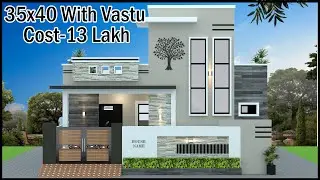 35x40 East Facing House Design With Vastu, 3BHK Modern Villa Design, Gopal Architecture