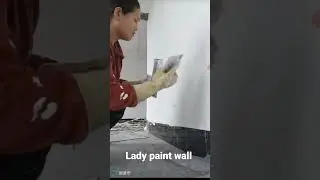 He paints a wall so skill job #painting