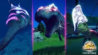 LUX EVERY DINOSAUR! 90 Glowing Species!! | Jurassic World Evolution 2 Mods