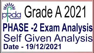 PFRDA GRADE &lsquo;A&rsquo; (ASSISTANT MANAGER) 2021 PHASE &ndash; II ANALYSIS | PFRDA GRADE A Exam Analysis 2021