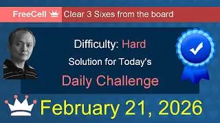 Microsoft Solitaire Collection: FreeCell - Hard - February 21, 2026
