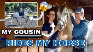 My Non-Horsey Cousin Rides My Horse!