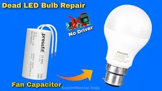 LED Bulb Repair From Fan Capacitor | MCPCB LED Circuit from Fan Capacitor
