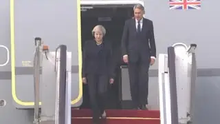 British Prime Minister Theresa May Arrives in Hangzhou for G20 Summit