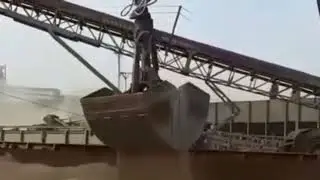 Corn for Export from Russia. Grain Terminal Astrakhan. Loading of the vessel. IEC. Agro.