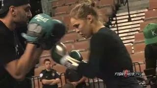 UFC 170- Ronda Rousey vs. Sara McMann- Rousey workout highlights (HD)