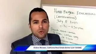 First time home buyer seminar 07/11/2015 in Irvine California.