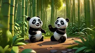 Five Little Pandas Eat Bamboo | Panda Song for Kids | Nursery Rhymes and Preschool Learning