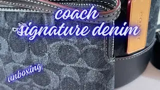 UNBOXING COACH SIGNATURE BLACK SILVER DENIM // Robin Cookie