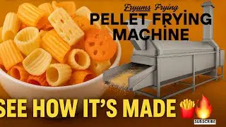 Fully Automatic Pellet(Fryums) Frying Line | Snack Making Process🍟🔥- Foodmac Equipment PVT.LTD