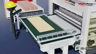 wooden door horizontal feeding hot press production line