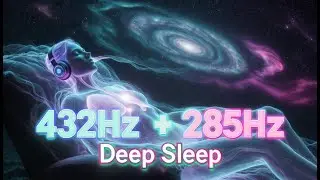 432Hz + 285Hz | Deep Sleep & Physical Recovery | Peaceful Rain