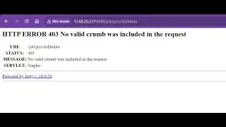 Solving HTTP ERROR 403 No valid crumb was included in the request